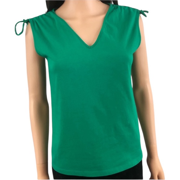 Lauren Ralph Lauren green v neck size small. - Picture 3 of 8